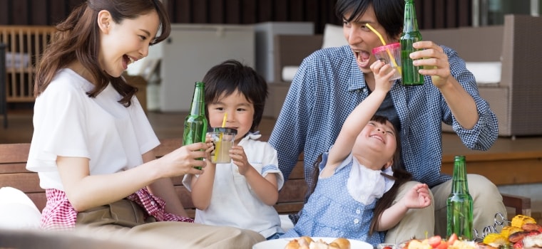 何でも置けちゃうバルコニーテラス